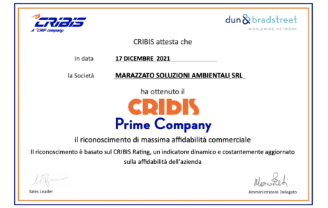 Al Gruppo la certificazione Cribis 2021
